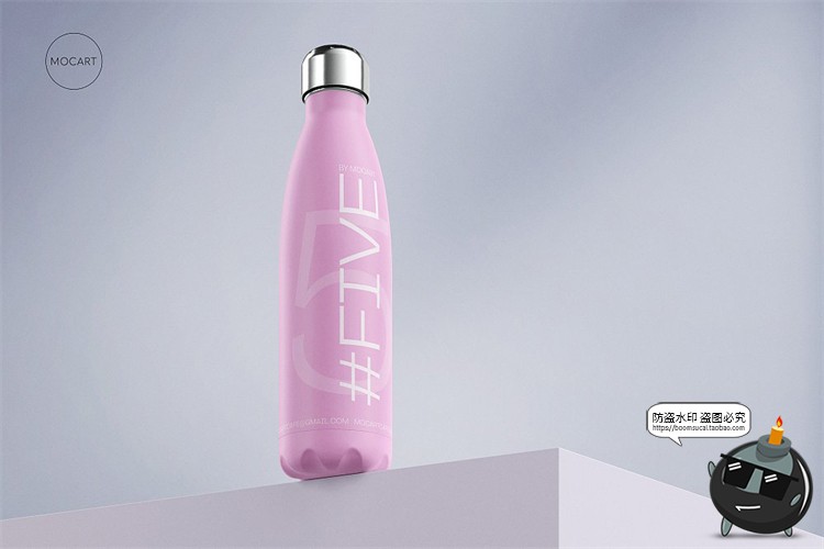 图片[3]-不锈钢保温杯便携运动水壶文创包装贴图展示效果图PSD样机PS素材-设计猿