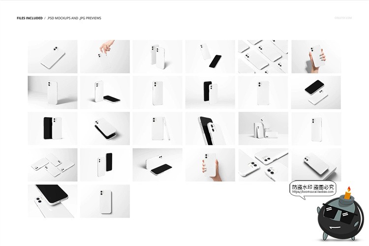 图片[3]-苹果iPhone 12手机保护壳硬壳直角边贴图展示效果PSD模板样机素材-设计猿