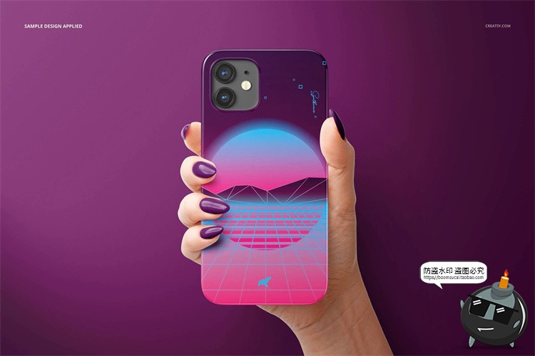 图片[5]-苹果iPhone 12手机保护壳硬壳直角边贴图展示效果PSD模板样机素材-设计猿