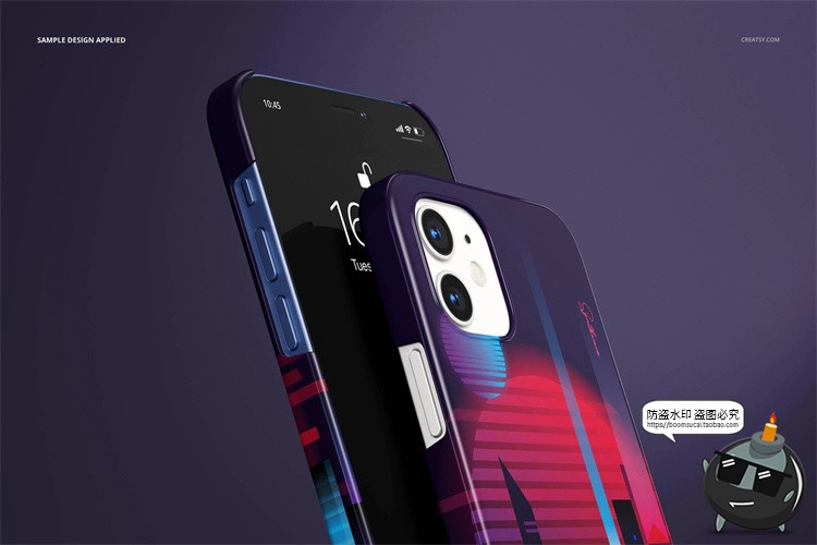 图片[8]-苹果iPhone 12手机保护壳硬壳直角边贴图展示效果PSD模板样机素材-设计猿