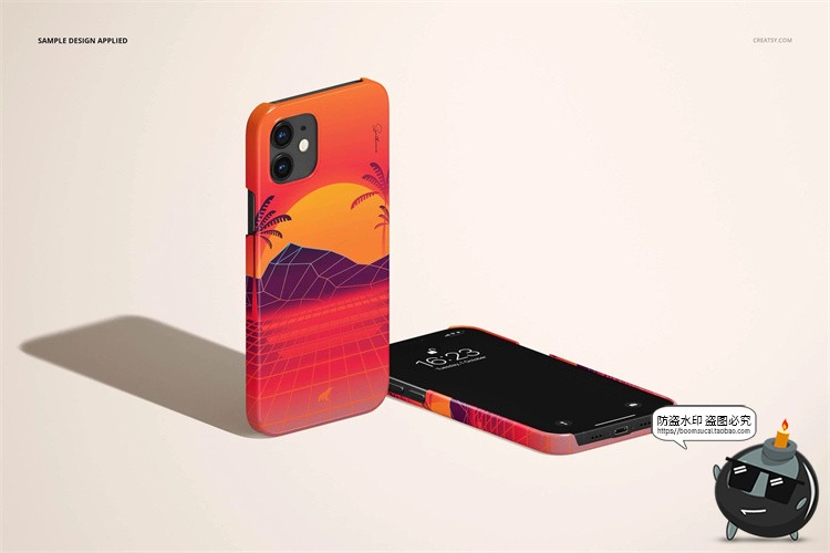 图片[10]-苹果iPhone 12手机保护壳硬壳直角边贴图展示效果PSD模板样机素材-设计猿