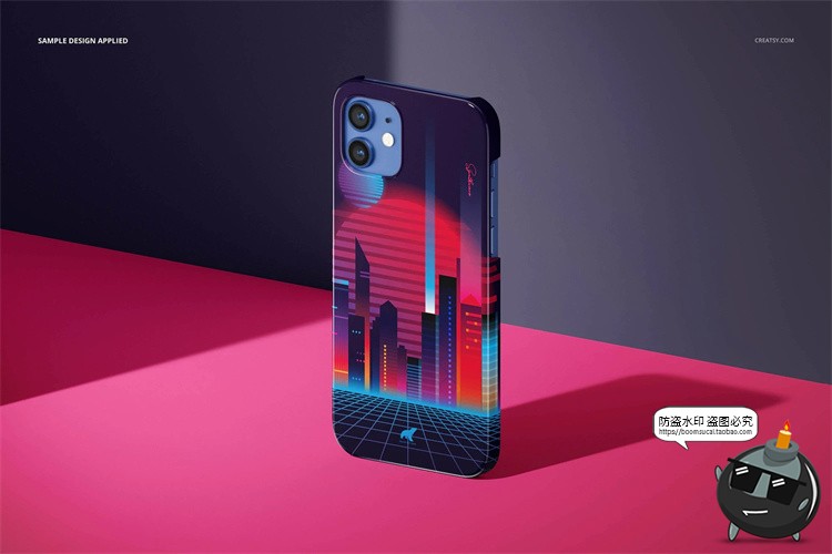 图片[11]-苹果iPhone 12手机保护壳硬壳直角边贴图展示效果PSD模板样机素材-设计猿