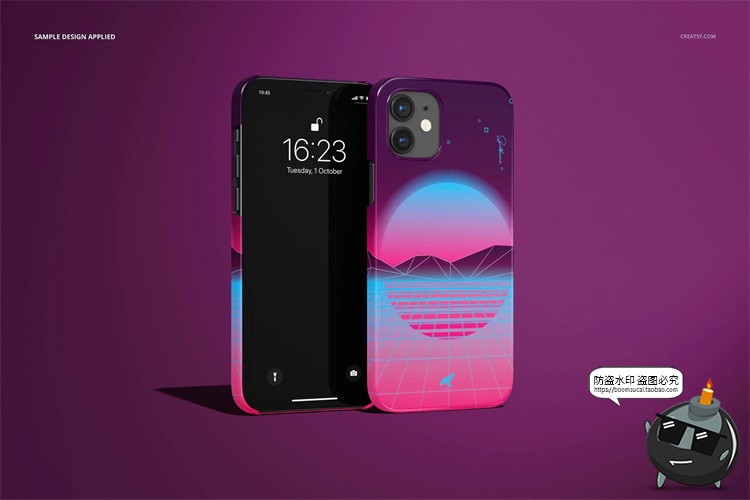 图片[12]-苹果iPhone 12手机保护壳硬壳直角边贴图展示效果PSD模板样机素材-设计猿