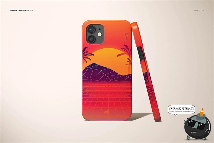 图片[13]-苹果iPhone 12手机保护壳硬壳直角边贴图展示效果PSD模板样机素材-设计猿