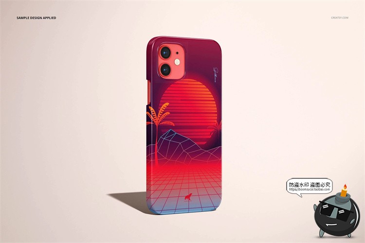 图片[15]-苹果iPhone 12手机保护壳硬壳直角边贴图展示效果PSD模板样机素材-设计猿