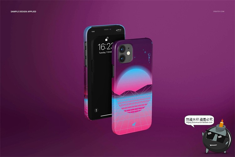图片[16]-苹果iPhone 12手机保护壳硬壳直角边贴图展示效果PSD模板样机素材-设计猿
