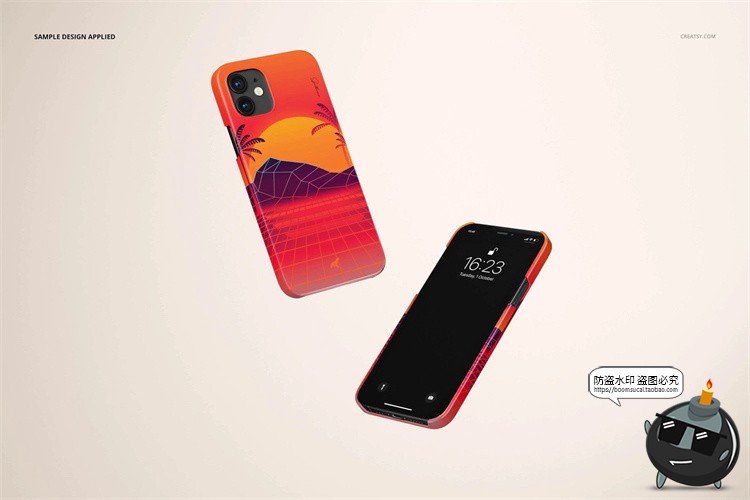 图片[18]-苹果iPhone 12手机保护壳硬壳直角边贴图展示效果PSD模板样机素材-设计猿