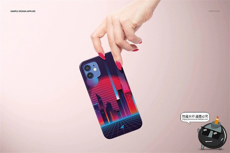 图片[21]-苹果iPhone 12手机保护壳硬壳直角边贴图展示效果PSD模板样机素材-设计猿