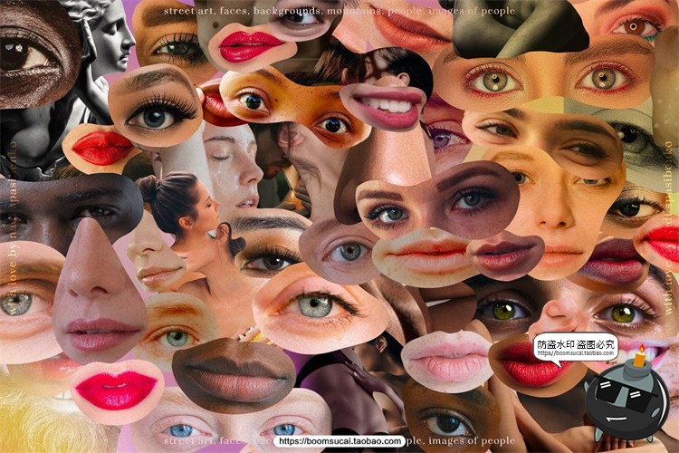 图片[6]-空灵风剪贴画现实复古波普艺术灵魂抽象拼贴图形元素PNG免抠素材-设计猿