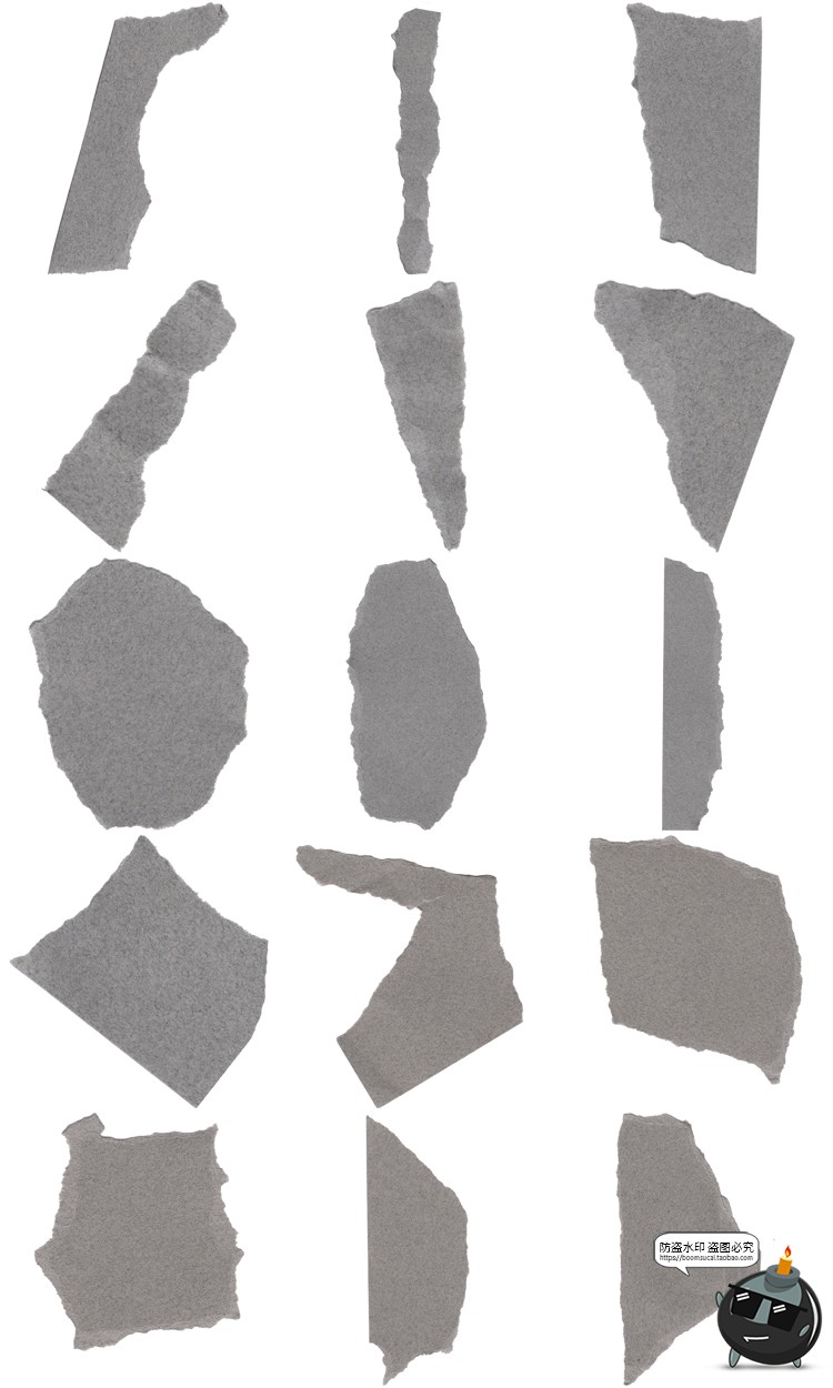 图片[5]-撕裂纸张撕纸碎片卡纸硬纸毛边纹理背景后期装饰元素PNG免抠素材6.-设计猿