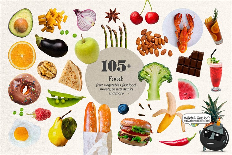 图片[7]-复古波普蒸汽波拼接剪贴画人物建筑植物撕纸笔迹抽象PNG免抠素材-设计猿