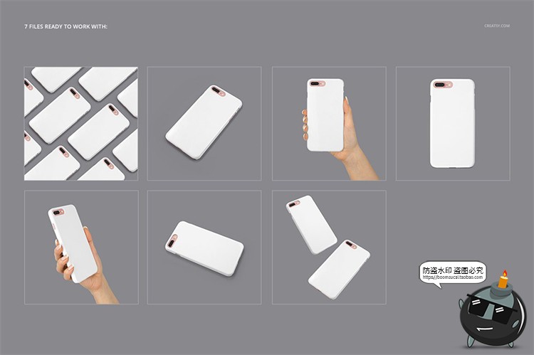 图片[3]-苹果iPhone 7手机壳样机硬壳Mockup保护壳贴图展示PSD模板PS素材-设计猿