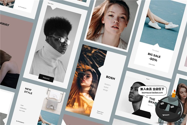 图片[1]-极简简约品牌故事推广英文欧式风图文排版PSD模板海报PS设计素材-设计猿