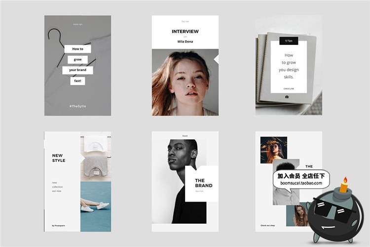 图片[7]-极简简约品牌故事推广英文欧式风图文排版PSD模板海报PS设计素材-设计猿
