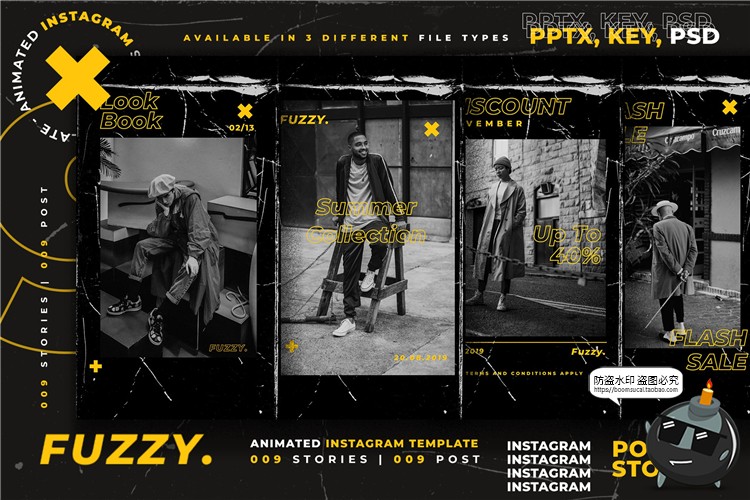 图片[1]-划痕效果刮痕斑驳风格做旧图文排版个性宣传海报PSD模板PS素材-设计猿