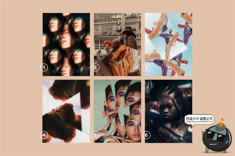 图片[4]-梦幻抽象艺术万花筒棱镜玻璃反射特效图片特效样机PSD模版PS素材-设计猿