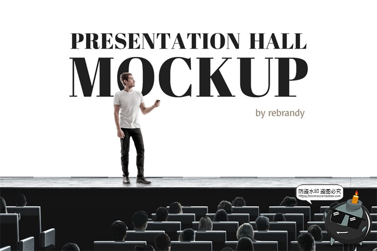 图片[1]-大屏幕发布会演讲大厅场景模拟效果提案展示样机图PSD模板PS素材-设计猿