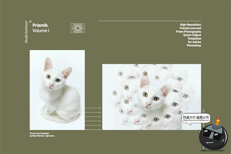 图片[7]-梦幻万花筒重复画面棱镜玻璃反射折射图片特效样机PSD模板PS素材-设计猿