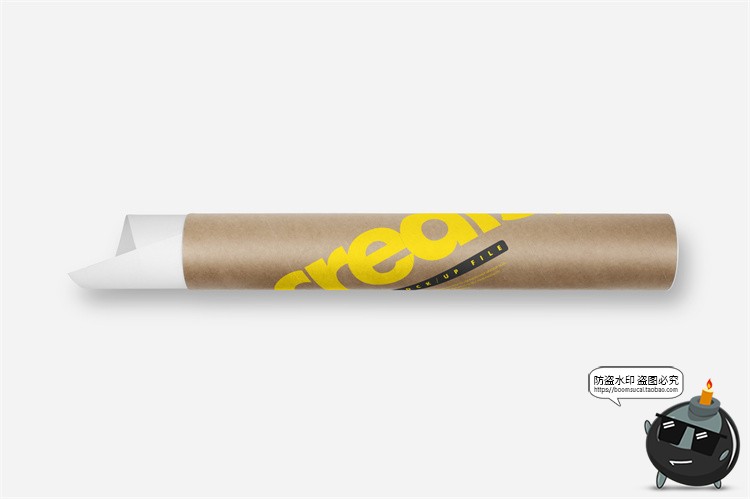 图片[4]-海报管筒瓦楞纸管状长条包装效果展示mockups样机PSD模板PS素材-设计猿