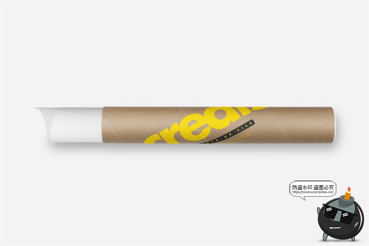 图片[5]-海报管筒瓦楞纸管状长条包装效果展示mockups样机PSD模板PS素材-设计猿