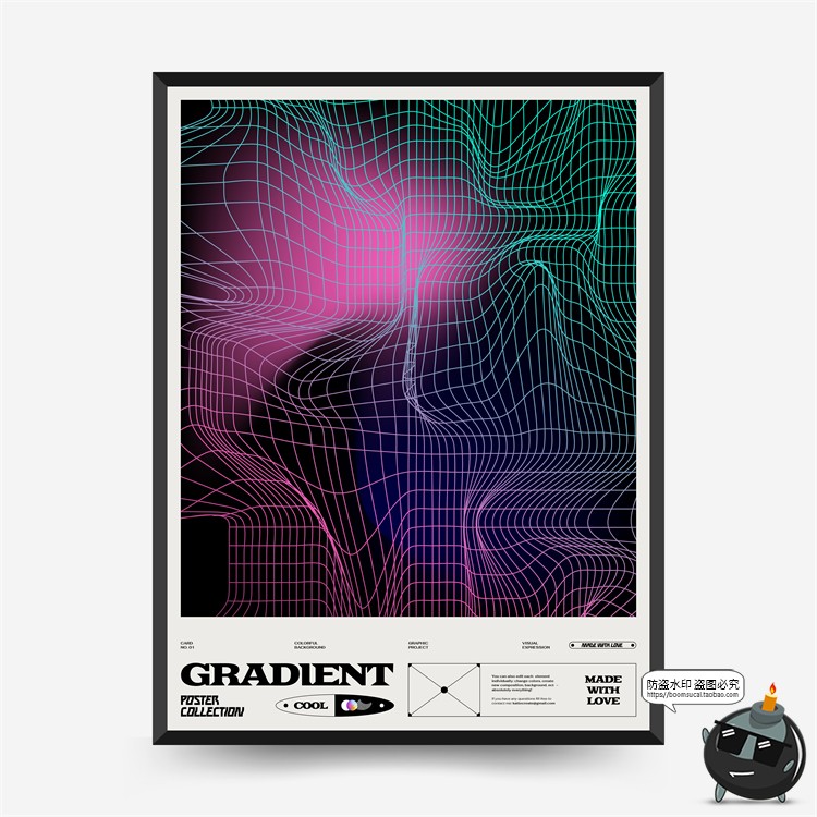 图片[1]-科技科幻概念海报酸性扭曲时尚潮流炫彩抽象艺术AI矢量源文件素材-设计猿