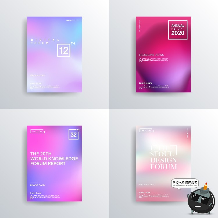 图片[3]-炫彩极简流体渐变科技风格毕业宣传册封面海报主视觉AI矢量素材-设计猿