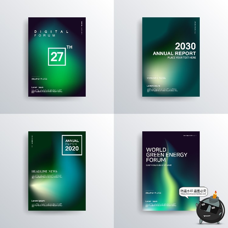 图片[4]-炫彩极简流体渐变科技风格毕业宣传册封面海报主视觉AI矢量素材-设计猿