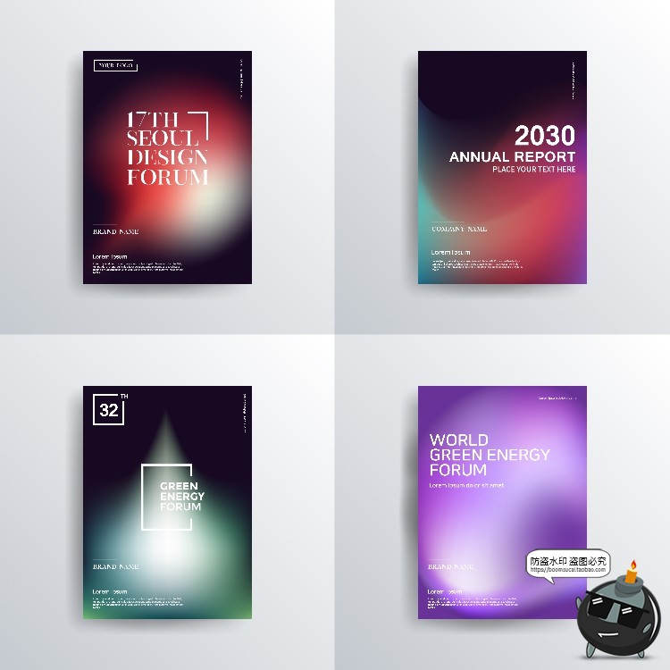 图片[5]-炫彩极简流体渐变科技风格毕业宣传册封面海报主视觉AI矢量素材-设计猿