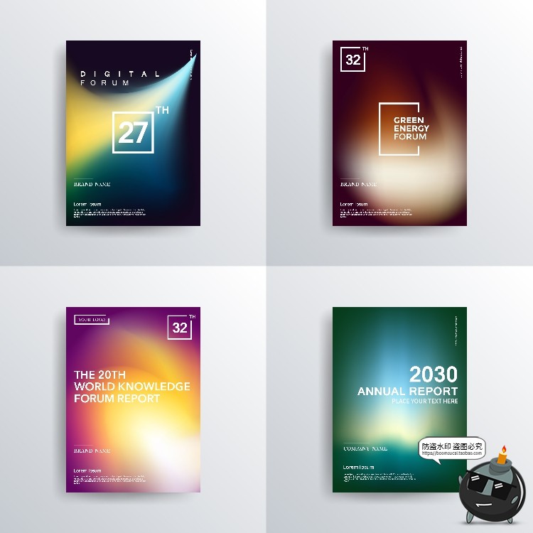 图片[6]-炫彩极简流体渐变科技风格毕业宣传册封面海报主视觉AI矢量素材-设计猿