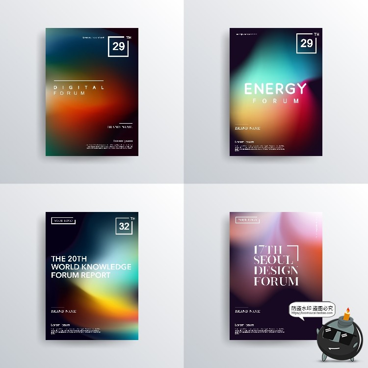 图片[7]-炫彩极简流体渐变科技风格毕业宣传册封面海报主视觉AI矢量素材-设计猿