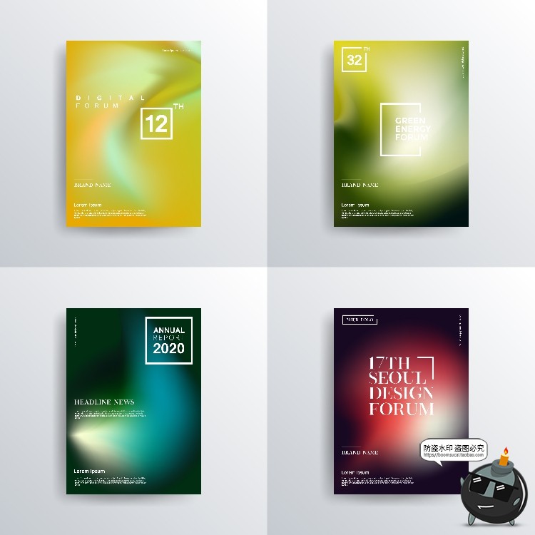 图片[8]-炫彩极简流体渐变科技风格毕业宣传册封面海报主视觉AI矢量素材-设计猿