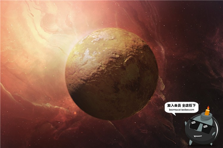 图片[6]-科幻外太空宇宙空间行星太阳地球星球冲击海报背景PSD模板PS素材-设计猿