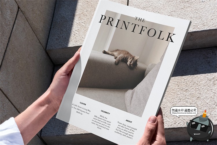 图片[2]-杂志封面使用场景模拟效果展示样机mockup智能贴图PSD模版PS素材-设计猿