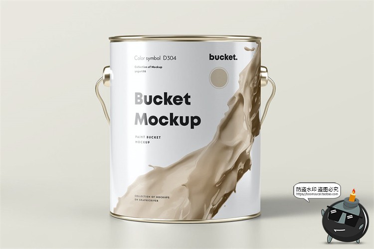 图片[2]-金属油漆桶乳胶漆涂料包装铁桶效果展示mockups样机PSD模板PS素材-设计猿