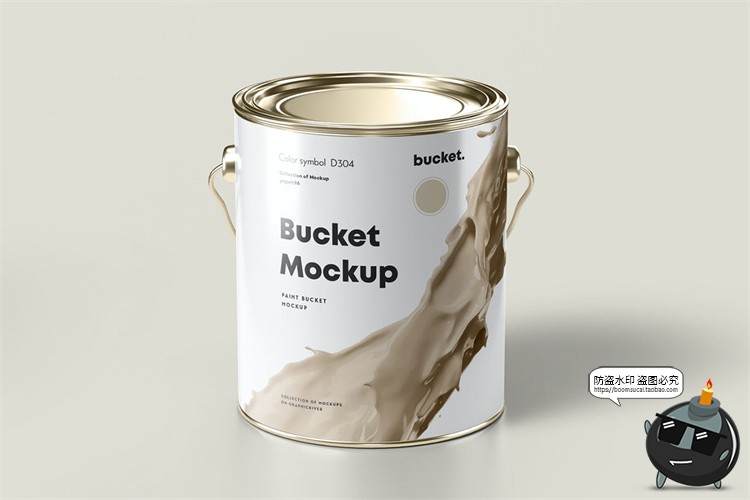 图片[3]-金属油漆桶乳胶漆涂料包装铁桶效果展示mockups样机PSD模板PS素材-设计猿