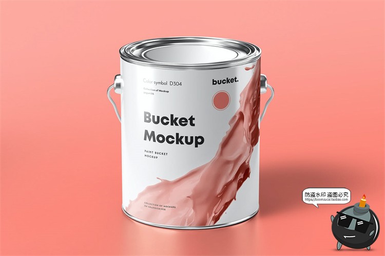 图片[4]-金属油漆桶乳胶漆涂料包装铁桶效果展示mockups样机PSD模板PS素材-设计猿