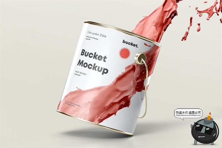 图片[5]-金属油漆桶乳胶漆涂料包装铁桶效果展示mockups样机PSD模板PS素材-设计猿