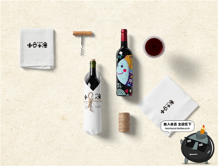 图片[6]-美食餐馆餐饮餐厅用品展示效果图VI文创形象贴图PSD样机提案素材-设计猿