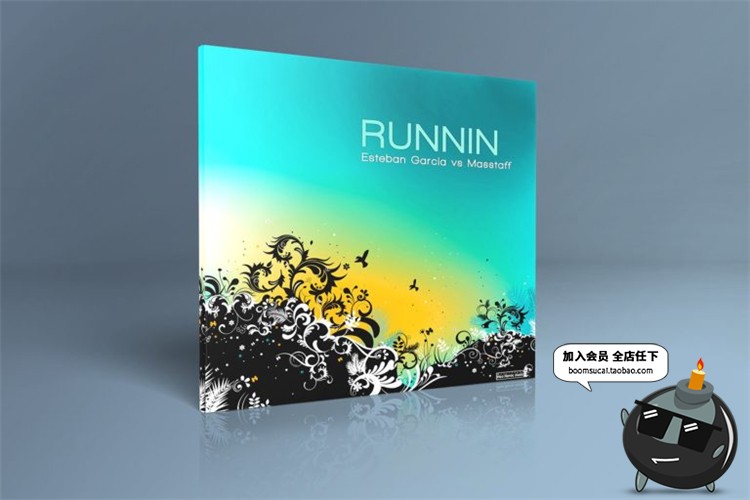 图片[1]-音乐CD碟片盘包装盒CD封面智能贴图效果展示文创样机PSD模板素材-设计猿