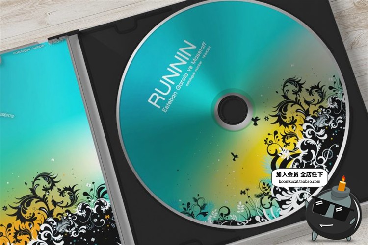 图片[9]-音乐CD碟片盘包装盒CD封面智能贴图效果展示文创样机PSD模板素材-设计猿