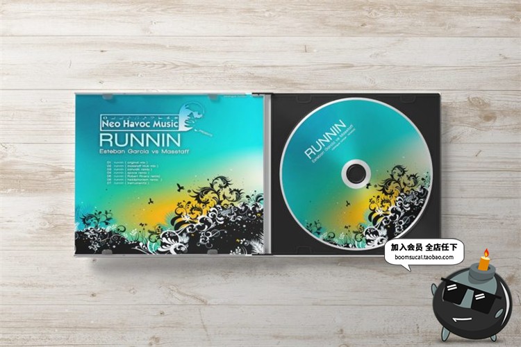 图片[10]-音乐CD碟片盘包装盒CD封面智能贴图效果展示文创样机PSD模板素材-设计猿