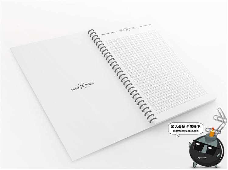图片[5]-活页装订螺纹本子笔记本记事本PSD智能效果贴图文创样机模板素材-设计猿