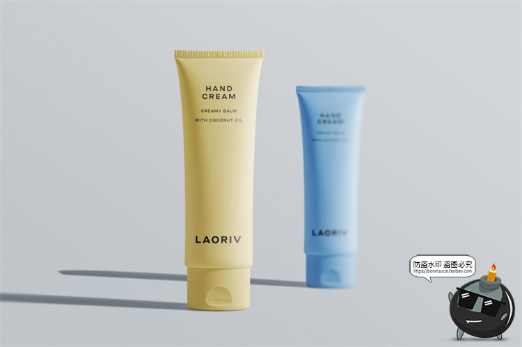 图片[14]-口红面霜粉底软管眼霜化妆品美妆产品包装贴图样机PSD模板PS素材-设计猿