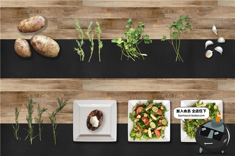 图片[4]-西餐美食材场景桌面披萨汉堡牛扒排面包海报装饰样机PSD模板素材-设计猿