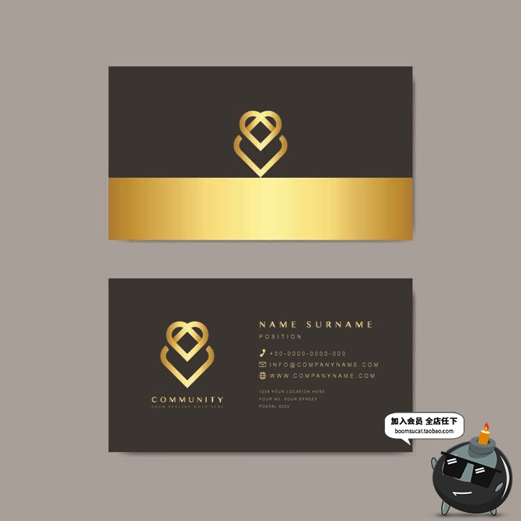 图片[7]-现代时尚大理石纹简约个人商务名片联系卡卡片AI矢量模板设计素材-设计猿