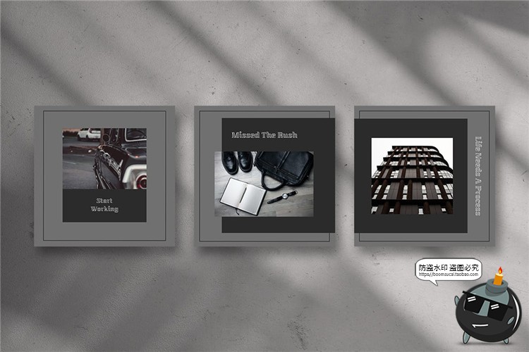 图片[8]-优雅灰色简约单色品牌故事宣传海报贴图图文排版PSD模板PS素材-设计猿