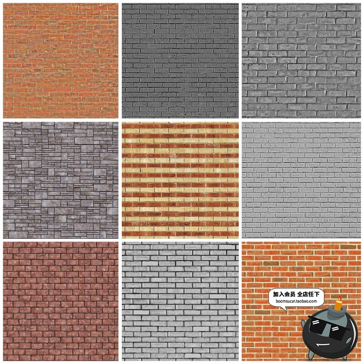 图片[3]-红砖墙砖头外墙面家装工装纹理背景底纹高清JPG图片后期合成素材-设计猿