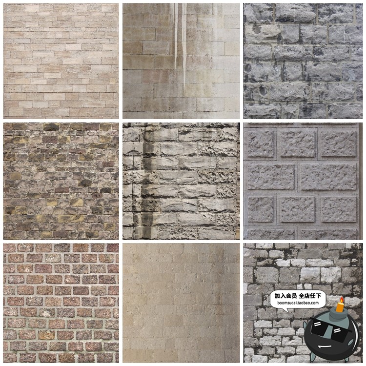 图片[5]-红砖墙砖头外墙面家装工装纹理背景底纹高清JPG图片后期合成素材-设计猿
