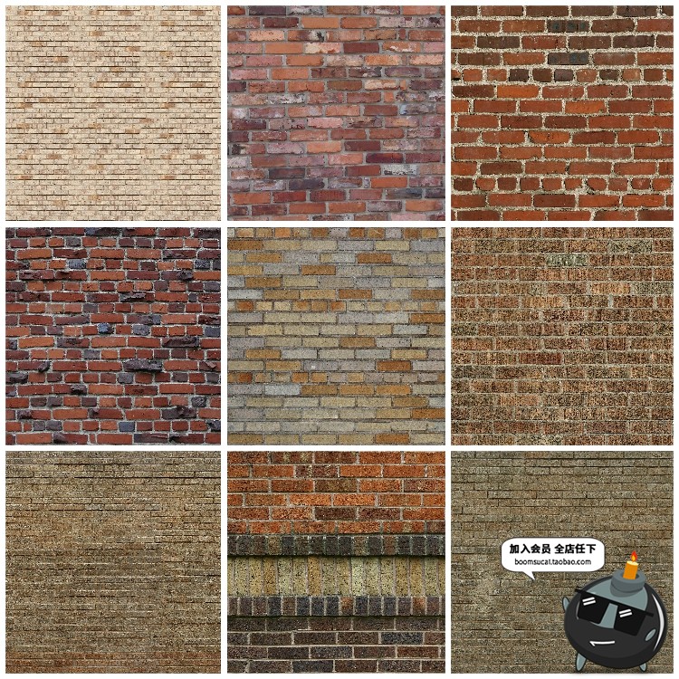 图片[6]-红砖墙砖头外墙面家装工装纹理背景底纹高清JPG图片后期合成素材-设计猿