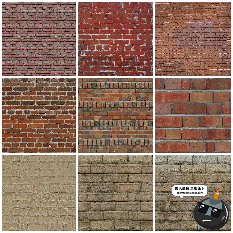 图片[9]-红砖墙砖头外墙面家装工装纹理背景底纹高清JPG图片后期合成素材-设计猿